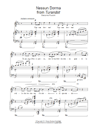 Giacomo puccini, sacha puttnam, luciano pavarotti, andrea bocelli writer: Nessun Dorma Sheet Music Andrea Bocelli Piano Vocal