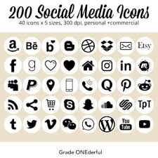 Black And White Social Media Icons For Email Signature White And Black Social Media Icons In 2020 Social Media Icons Media Icon Social Media