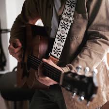 White Woven Guitar Strap Etsy Guitar Strap Guitar Picks Guitar Strings