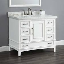Parker 42 Single Sink Vanity Bathroom Furniture White Vanity