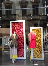 Miroglio Piazza Della Scala Milan Italy Fashion With The Colors Of Fruit Photo By Lucilla Trotta Fashion Window Display Window Design Window Installation