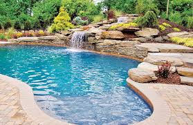 Swimming Pool Rock Waterfall Pictures Blue Haven Pool Waterfall Custom Swimming Pool Pool Photos
