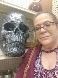 Anatomical corner in dining room with salvaged skull