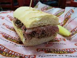 Usda corned beef brisket, pastrami, provolone, deli mustard, mayo, and italian dressing. Firehouse Subs New York Steamer Foodmeomaha