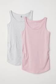 Mama 2 Pack Jersey Tank Tops Light Pink Gray Melange Ladies H M Us