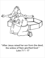On top of the free printable widow 's mite offering coloring pages , this post includes… the bible verses represented in each of the coloring pages ; Matthew Through John Nt Calvary Curriculum