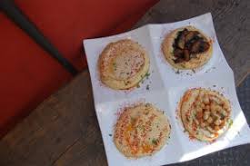 Even dishes on the menu that don't contain certain ingredients may still have traces from the kitchen surfaces and equipment we use to prepare the food. Hummus Kitchen Nobread