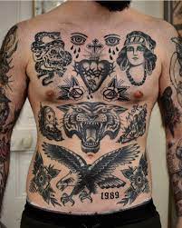 Blacktop Tattooing On Instagram Fulltorso By Floriansantus Blacktoptattooing Traditional Chest Tattoo Chest Tattoo Men Traditional Black Tattoo