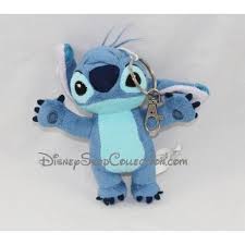 Porte Cles Peluche Stitch Disneyland Paris Bleu 15 Cm Peluche Stitch Stitch Disney Porte Cle Peluche