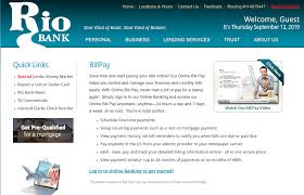 Rio bank online banking login. Www Riobk Com Bill Pay Aspx Rio Bank Online Bill Payment Process