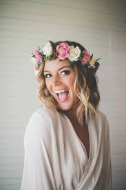 Maybe you would like to learn more about one of these? Hawaii Bride With Flower Crown Flower Crown Bride Bridal Shower Flowers Wedding Hair Colors
