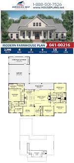 House Plan 041 00216 Modern Farmhouse Plan 2 390 Square Feet 4 Bedrooms 3 Bathrooms In 2021 Modern Farmhouse Plans House Plans Farmhouse Affordable House Plans