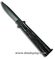 Black Dragon Balisong Butterfly Knife Black Plain Butterfly Knife Knife Butterfly