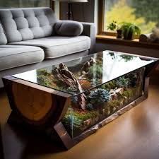 Introducing our Log Terrarium Coffee Table – a unique fusion ...