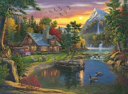Each jigsaw puzzle is interlocking and exclusively produced with durable blue chipboard on recycled paper. Mountain Paradise 1000 Pieces Buffalo Games Puzzle Warehouse