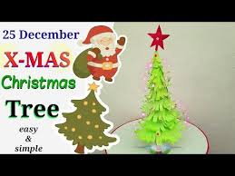 Youtube How To Make Christmas Tree Paper Christmas Tree Simple Christmas Tree