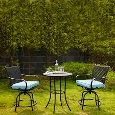 When shopping for outdoor dining tables, start with size and placement.find the perfectly sized dining tables for you with our fantastic selection of tables and chairs, bistro sets and outdoor dining sets.find the perfect place to dine on balconies or. Ebern Designs Trentin Round 2 Person 27 75 Long Bar Height Dining Set With Cushions Reviews Wayfair
