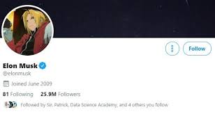 199,686 likes · 654 talking about this. Elon Musk Twitter Anime Theinfamousassassin Twitterren Tesla And Space X Owner Elon Musk Showing His Anime Fandom Anime Elonmusk Yourname Tesla Spacex Musk Owns A Tesla Roadster Car 0001 The
