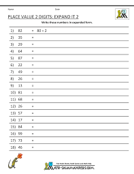 Place Value Worksheets 2 Digits Expand It 2 Place Value Worksheets Expanded Form Worksheets Place Values