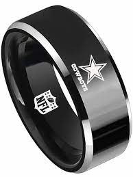Dallas Cowboys Ring 8mm Black Ring Wedding Ring Nfl Football Dallas Dallas Cowboys Rings Black Wedding Rings Dallas Cowboys Jewelry