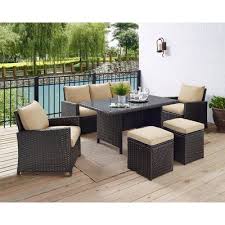 It consists of two solo arm chairs, 1 double sofa and a coffee table. Alcott Hill Zeringue 6 Piece Rattan Sofa Seating Group With Cushions Patio Furniture Sets Outdoor Living Furniture Wayfair Patio Furniture