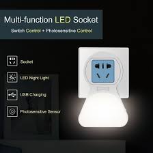 Shop 3in1 Led Plug In Night Light Dusk To Dawn Motion Sensor Lamp 1 Usb Ports Ac Outlet Us Eu Plug Online From Best Light Accessories On Jd Com Global Site Joybuy Com