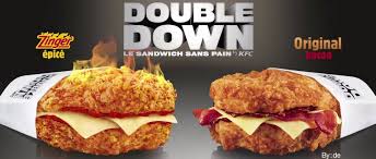 The double down is a sandwich offered by kentucky fried chicken (kfc) restaurants. Kfc Le Double Down Est De Retour Maintenant