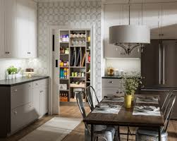 walk in pantry with corner shelves