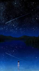 Anime starry night sky wallpaper phone. Dark Anime Scenery Wallpapers Desktop Background