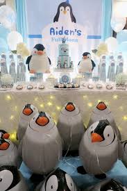 Full Moon Penguin Theme Baby Shower Party Ideas Photo 1 Of 12 Penguin Party Penguin Theme Baby Shower Penguin Birthday Party