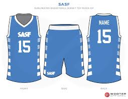Blue and white jersey basketball. Sasf Blue White Custom Basketball Uniforms Jerseys Shorts Custom Basketball Uniforms Basketball Uniforms Design Basketball Uniforms