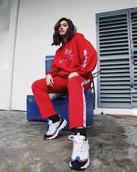 Lesha In Hello Kitty Penshoppe Streetstyle Red Cute Monochromatic Style Hellokitty Hoodie Fashion Penshoppe Fashion Show