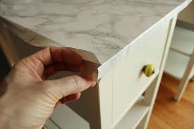 Create a contact paper runner filled with food pairing. Diy Nightstand Upgrade With Marble Contact Paper