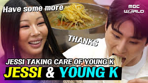 [SUB] JESSI giving out mandus and YOUNG K just eating a lot, an awesome  collab #JESSI #YOUNGK