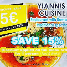 The free food offer for today in india will give discount upto 80% on your next purchase. 15 Discount Vouchers Per Person Available For 30 Days Again And Again On Full Menu Food And Drinks Bild Von Yiannis Cuisine Romanian Restaurant Paphos Tripadvisor