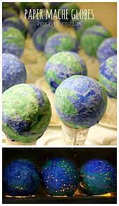 Paper Mache Earth Day Globes Earth Day Crafts Paper Mache Crafts For Kids Earth Day Projects