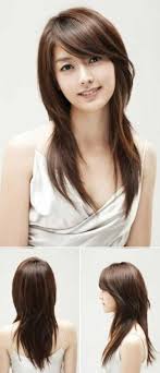 Long hair with side bangs. Asian Straight Layered Hair With Side Bangs Asian Side Swept Bangs Intended For Your Hair Clever Hairs Hair Styles Layered Haircuts With Bangs Long Hair Girl