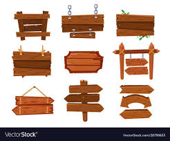 Empty Vintage Cartoon Wood Sign Board Or West Vector Image On Vectorstock Vintage Cartoon Wood Signs Wooden Signs