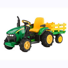 They never run out of gas. John Deere Kids Ride On 12 Volt Ground Force Tractor With Wagon Ertl 35890
