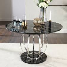 30 948 просмотров 30 тыс. Savoy Round Black Marble And Chrome 120cm Dining Table Furniture And Choice
