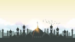 Free vector | stylish golden mosque design islamic banner. This Mosque Islamic Template Has A Picture Of Mosque And The Moon On The Left Of Backg Simple Background Images Powerpoint Background Design Wallpaper Ramadhan