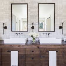 Love This Vanity Especially If We Did All White Clean Tile And Finishes The Modern Bathroom Remodel Rustic Modern Bathroom Bathroom Remodel Master