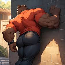 A close up of a person with a big ass in a thongie - SeaArt AI