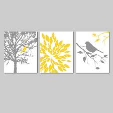 Yellow Gray Bathroom Decor Ideas Yellow Gray Wall Art Etsy In 2021 Nature Canvas Art Grey Wall Art Nature Wall Art