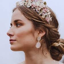 Pendientes Venus Rosa claro y Verde agua