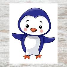Cute Penguin Kids Room Printable Penguins Printable Etsy Penguin Illustration Animal Illustration Printable Animals