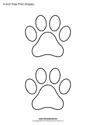 Paw Print Printable Sheet Paw Print Crafts Paw Print Art Dog Paw Print