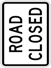 Black And White Road Signs Road Closed Sign Page Clip Art Download Clip Art Closed Signs Construction Signs