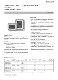 A honeywell thermostat without t. Honeywell T6861 Series Data Sheet Manual Pdf Download Manualslib