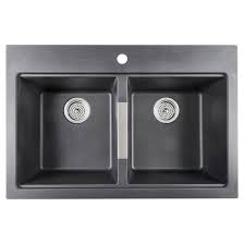 Vinegar may also work as well. Artika For Living Artika Double Kitchen Sink Composite Granite Black 33 In X 22 In X 9 5 In Gs120bmn Dy Rona